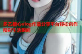 多乙糖心vlog作品分享平台轻松创作精彩生活瞬间
