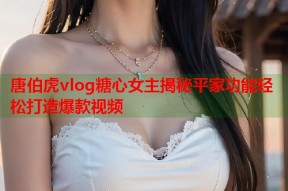 唐伯虎vlog糖心女主揭秘平家功能轻松打造爆款视频