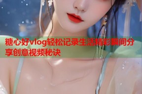 糖心好vlog轻松记录生活精彩瞬间分享创意视频秘诀