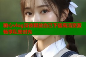 糖心vlog深夜释放自己下载高清资源畅享私密时光