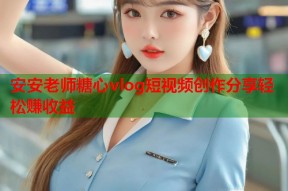 安安老师糖心vlog短视频创作分享轻松赚收益