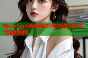 糖心vlog小视频精彩播放轻松分享生活精彩瞬间