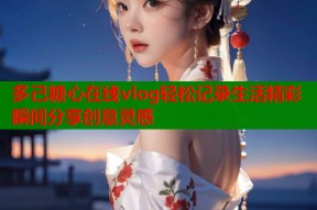 多己糖心在线vlog轻松记录生活精彩瞬间分享创意灵感