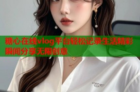 糖心在线vlog平台轻松记录生活精彩瞬间分享无限创意