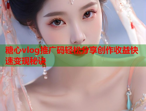 糖心vlog推广码轻松分享创作收益快速变现秘诀  第2张