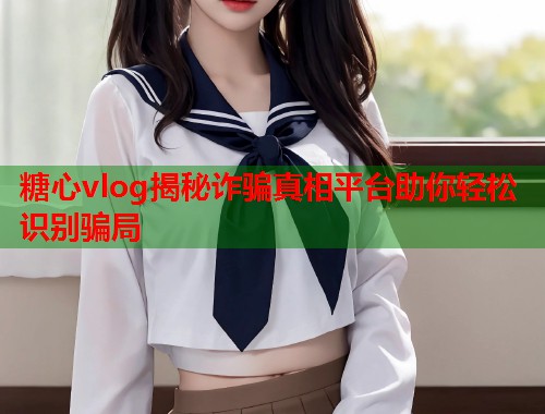 糖心vlog揭秘诈骗真相平台助你轻松识别骗局  第1张