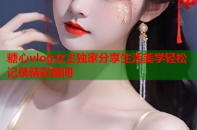 糖心vlog女主独家分享生活美学轻松记录精彩瞬间