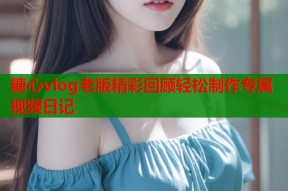 糖心vlog老版精彩回顾轻松制作专属视频日记