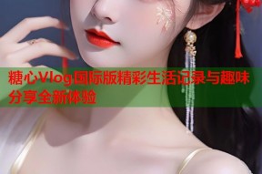 糖心Vlog国际版精彩生活记录与趣味分享全新体验