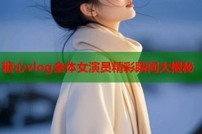 糖心vlog全体女演员精彩瞬间大揭秘