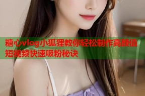 糖心vlog小狐狸教你轻松制作高颜值短视频快速吸粉秘诀