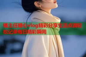 桶主任糖心vlog精彩分享生活点滴轻松记录每日精彩瞬间