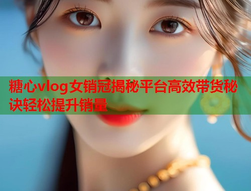 糖心vlog女销冠揭秘平台高效带货秘诀轻松提升销量  第1张