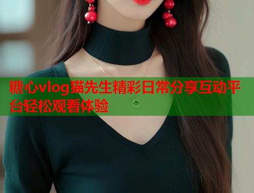 糖心vlog猫先生精彩日常分享互动平台轻松观看体验  第1张