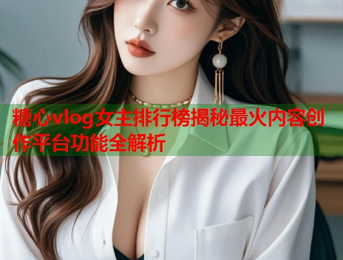 糖心vlog女主排行榜揭秘最火内容创作平台功能全解析  第1张