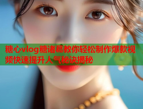 糖心vlog糖诸葛教你轻松制作爆款视频快速提升人气秘诀揭秘  第1张